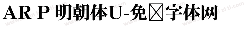 AR P 明朝体U字体转换